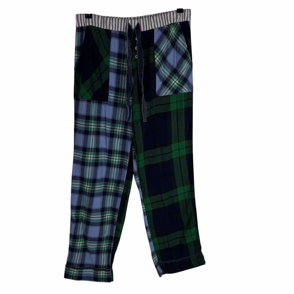 Aerie Womens Medium Pajama Bottoms Green Blue
